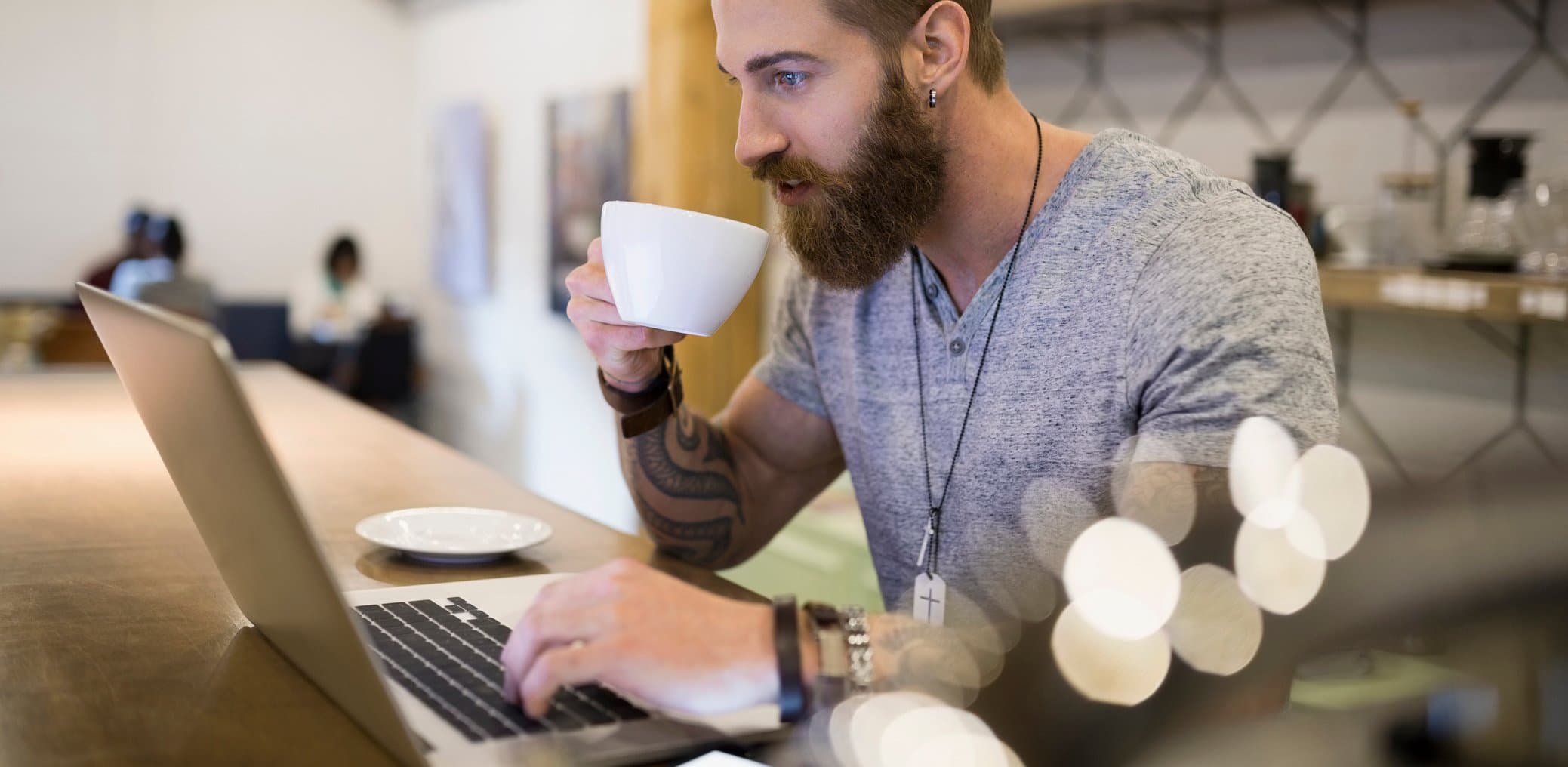 person in coffee shop