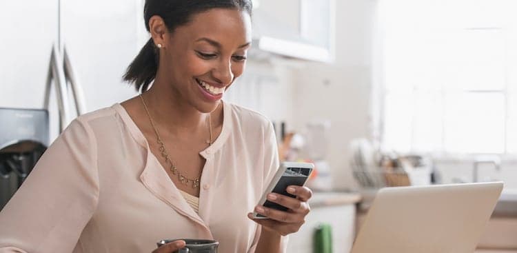 person looking at phone