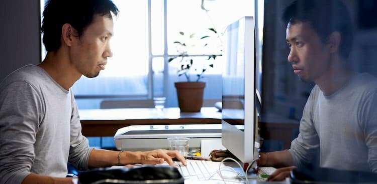 person being productive