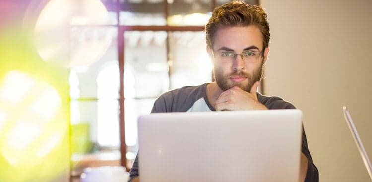 person working on laptop