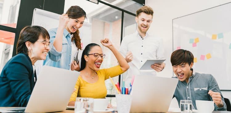 photo of coworkers celebrating