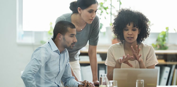 photo of people working