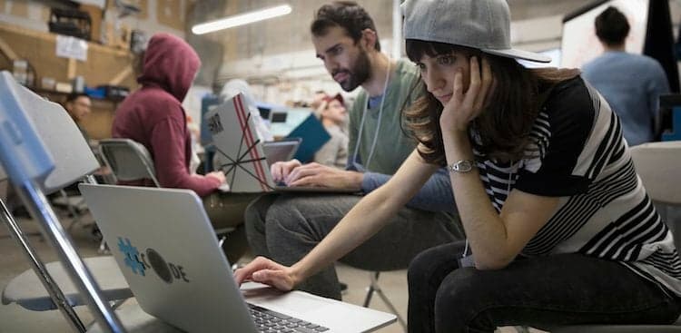 person learning to code