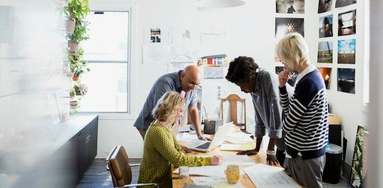 co-workers in office