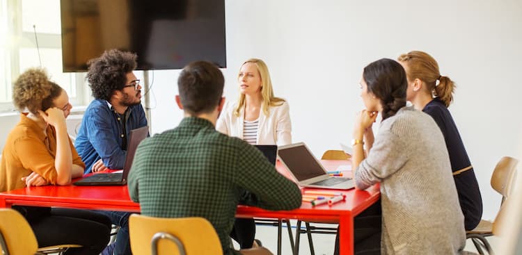 group of people in office