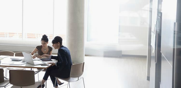 two managers working