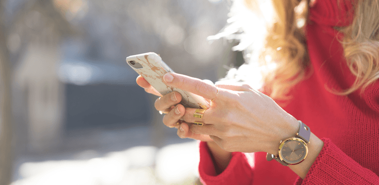 person holding a smartphone