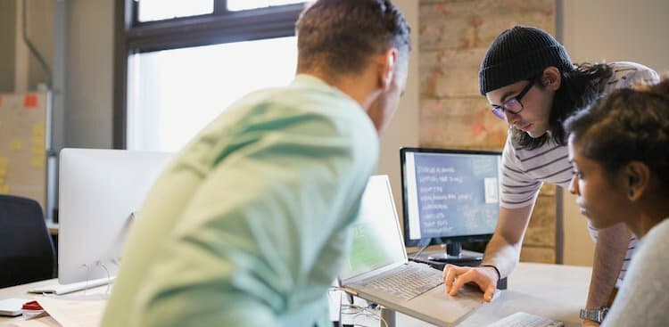 people working on laptop