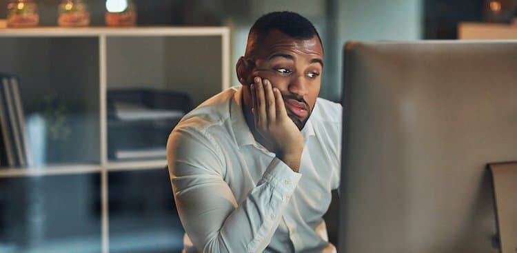 person not being productive